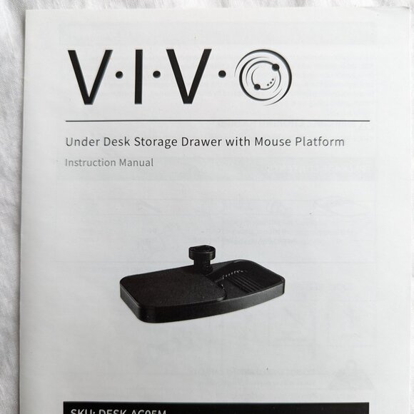 NOB Vivo Under Office desk storage drawer with mouse platform DESK-AC05M - Picture 8 of 13